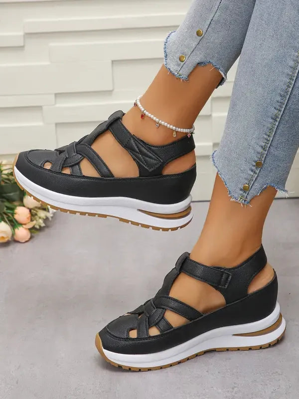 Yona | Women’s Orthopaedic Wedge Sandals With A Velcro Strap