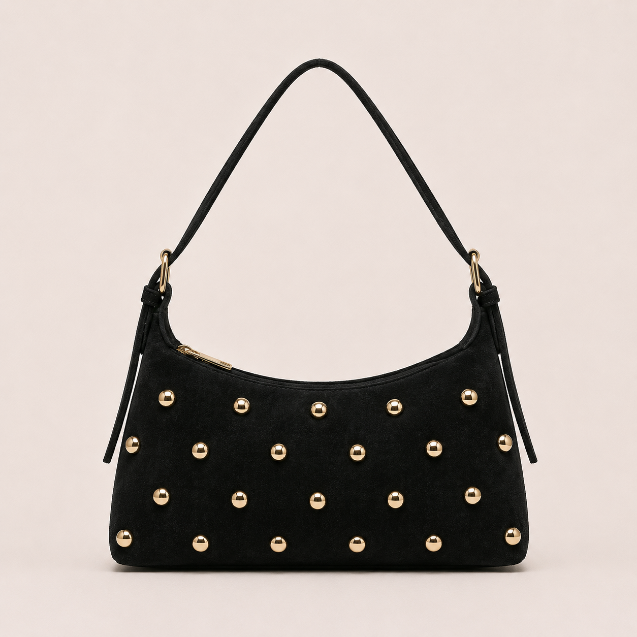 Lotte | Suede Studded Schoulder Bag
