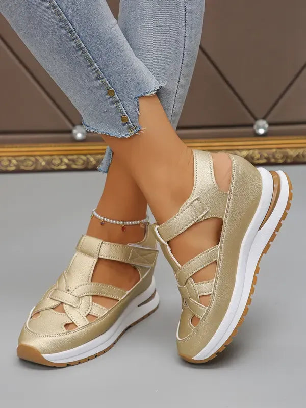 Yona | Women’s Orthopaedic Wedge Sandals With A Velcro Strap