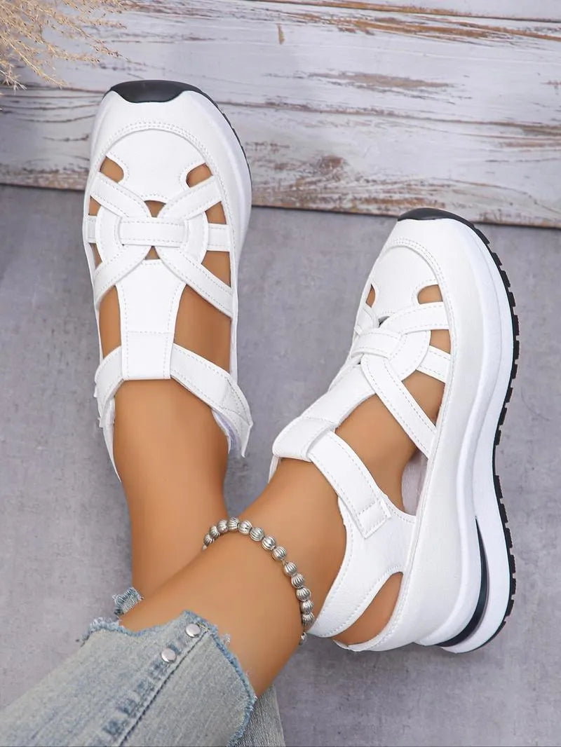Yona | Women’s Orthopaedic Wedge Sandals With A Velcro Strap