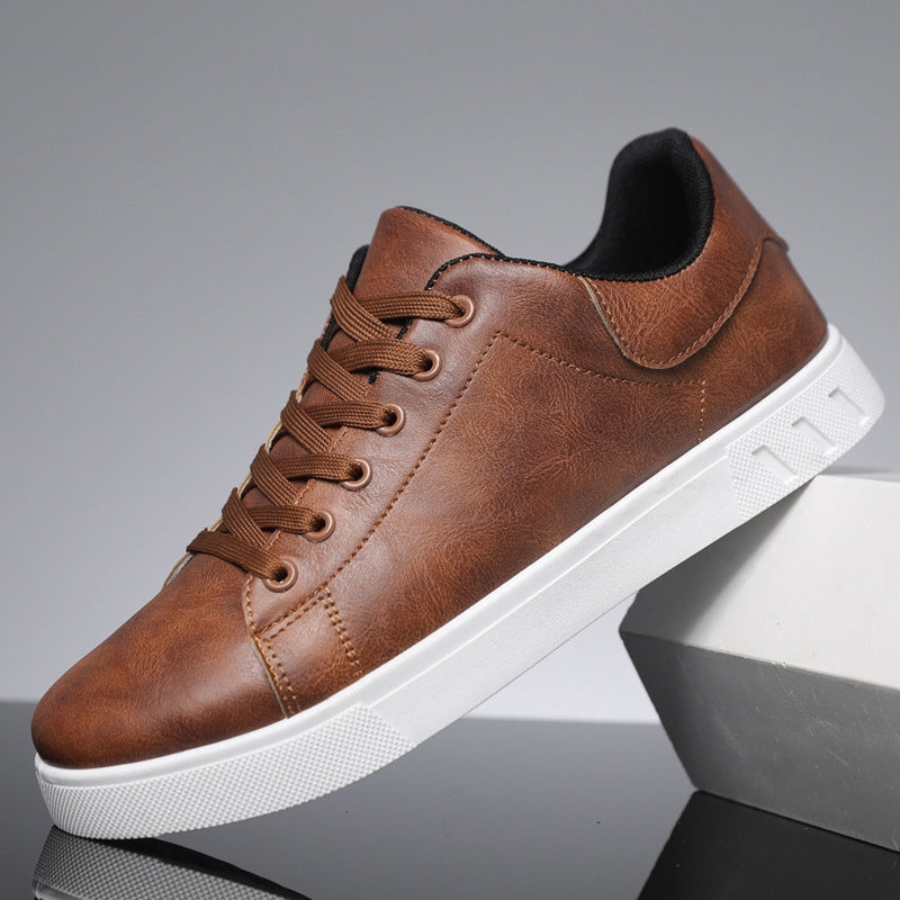 Oliver | Premium Polished Leather Sneakers for Men