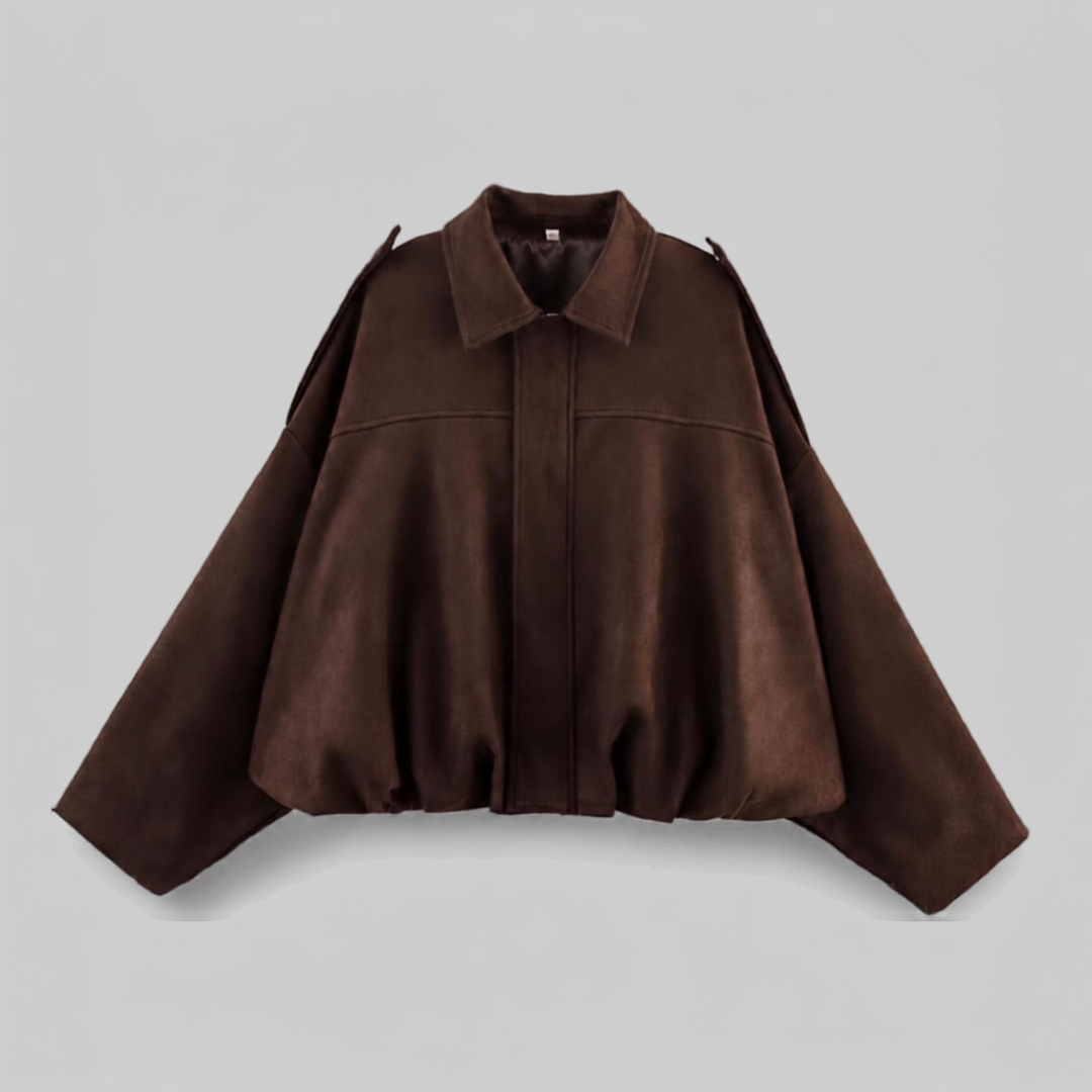 Sienna | Faux Suede Bomber Jacket