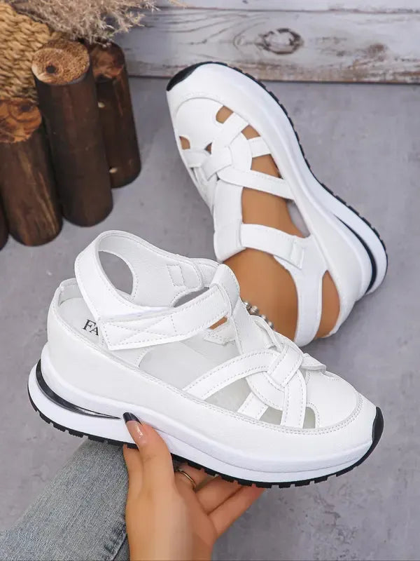 Yona | Women’s Orthopaedic Wedge Sandals With A Velcro Strap