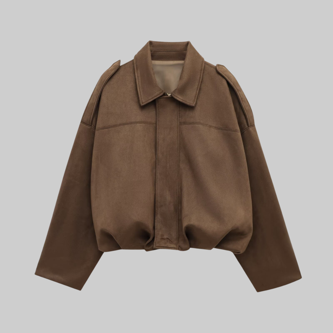Sienna | Faux Suede Bomber Jacket
