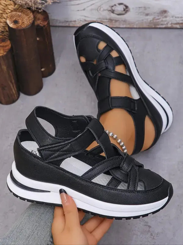Yona | Women’s Orthopaedic Wedge Sandals With A Velcro Strap