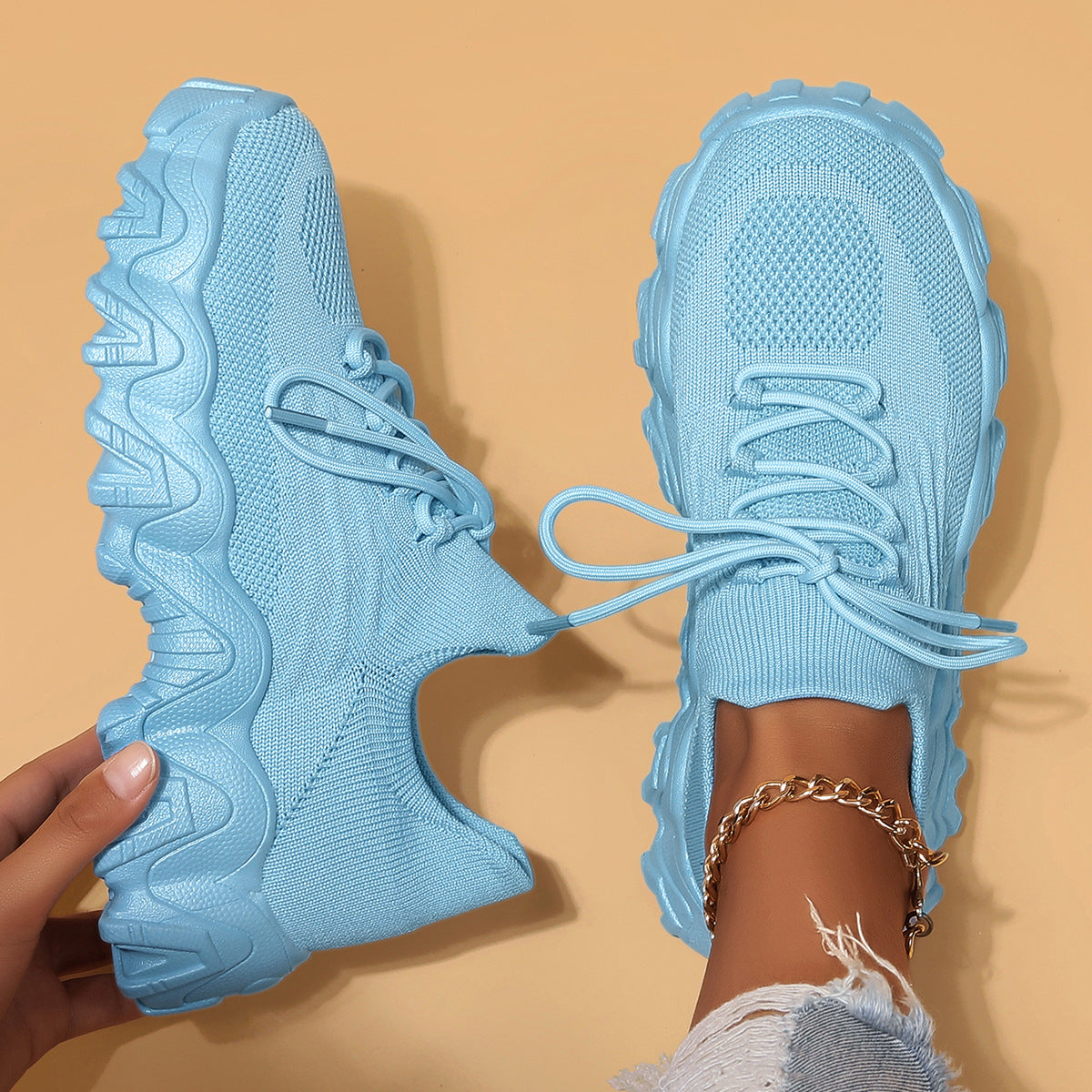 Nisa | Orthopaedic Stretch-Knit Sneakers For Hard & Long Working Days