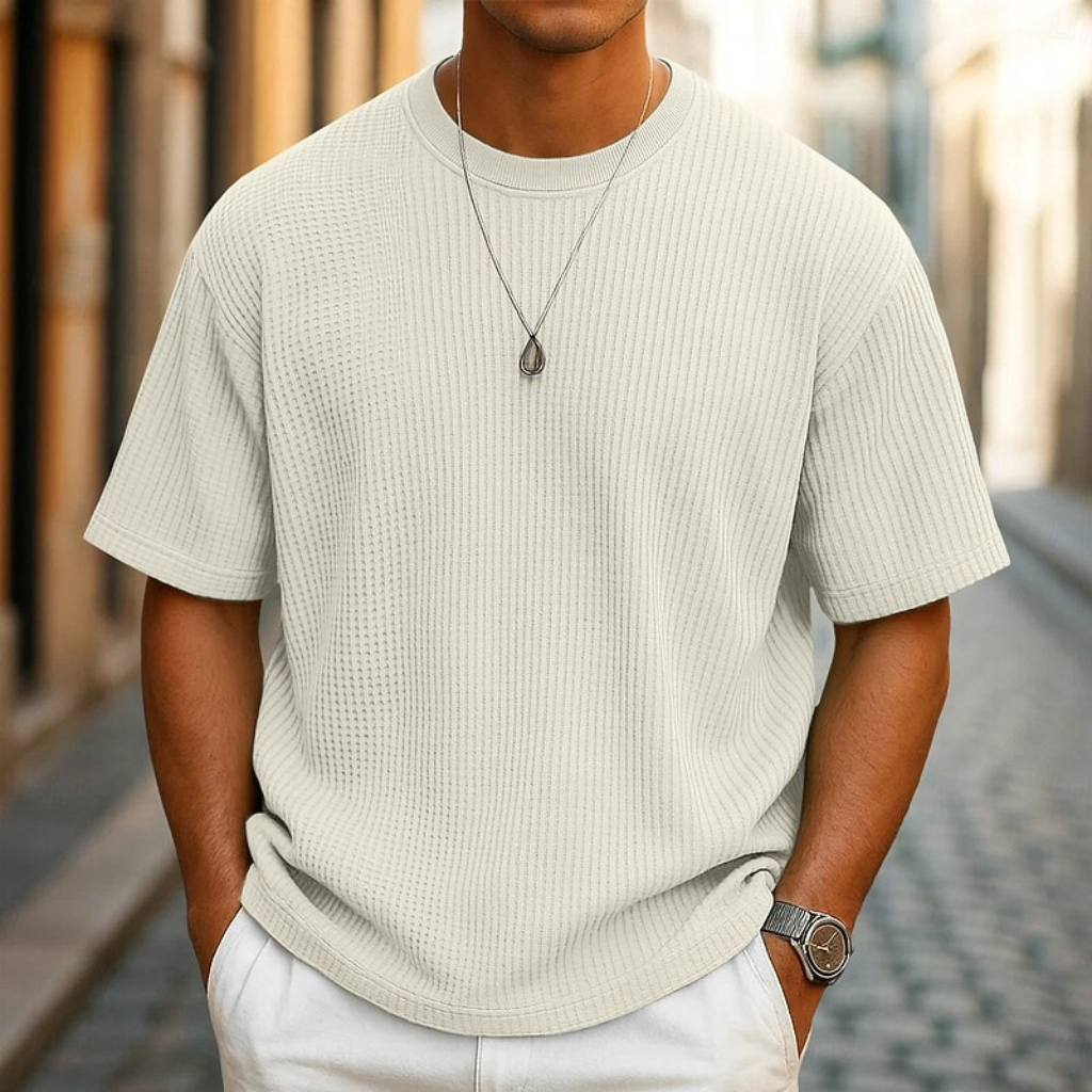 Rafello's | Men's Waffle Knit Summer T-Shirt
