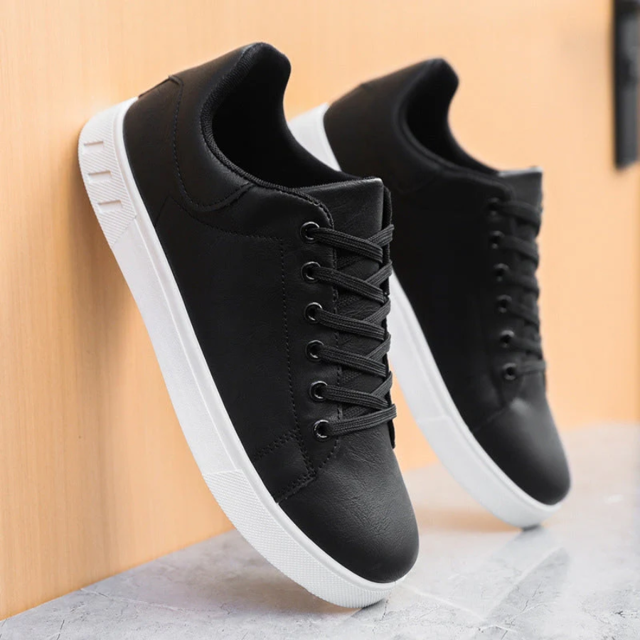 Oliver | Premium Polished Leather Sneakers for Men