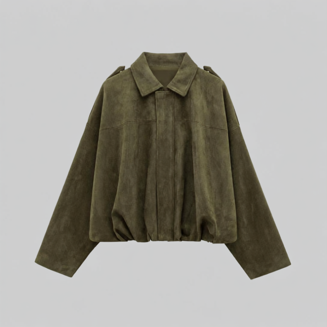 Sienna | Faux Suede Bomber Jacket