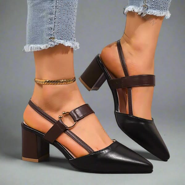 Henley | Leather Slingback Heels