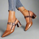 Henley | Leather Slingback Heels