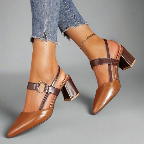 Henley | Leather Slingback Heels