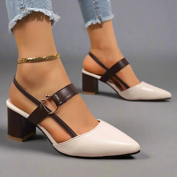 Henley | Leather Slingback Heels