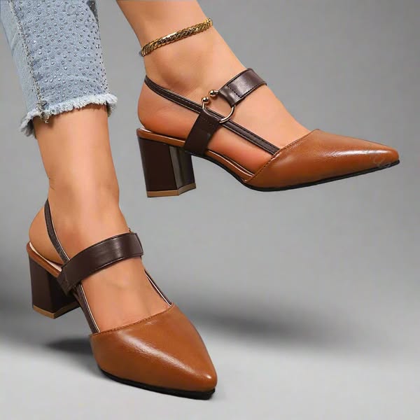 Henley | Leather Slingback Heels