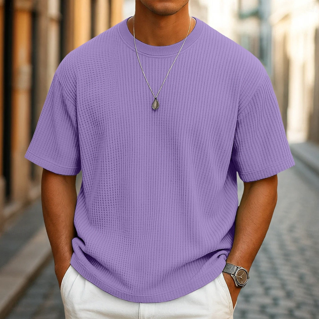 Rafello's | Men's Waffle Knit Summer T-Shirt