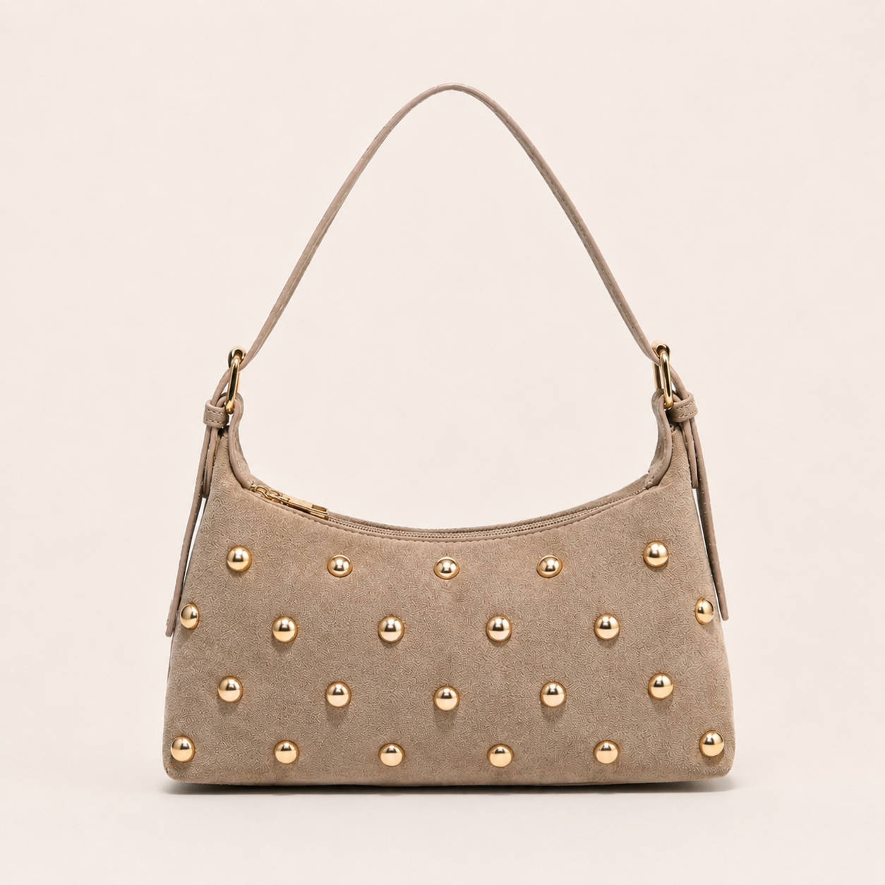 Lotte | Suede Studded Schoulder Bag