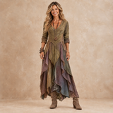 ELSABET | LAYERED HANDKERCHIEF HEM MAXI DRESS