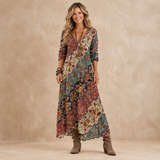 FENELLE | PATCHWORK PRINT MAXI DRESS