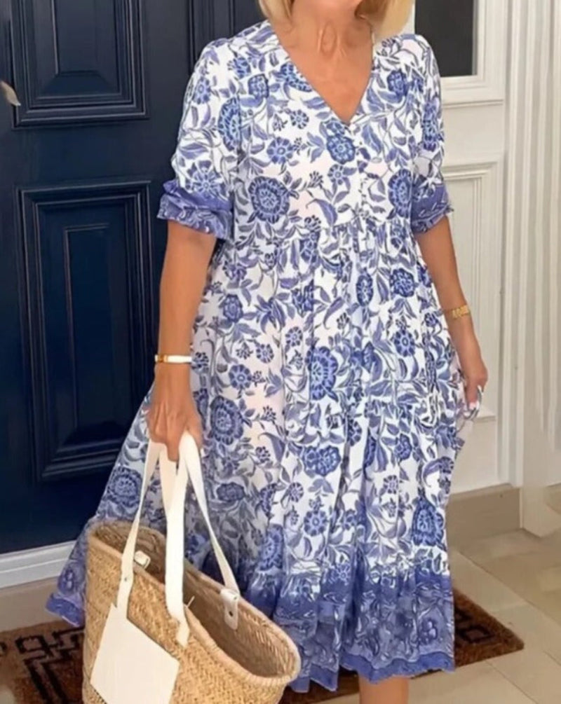 CAROLINE | ELEGANT AND AIRY FLORAL DRESS