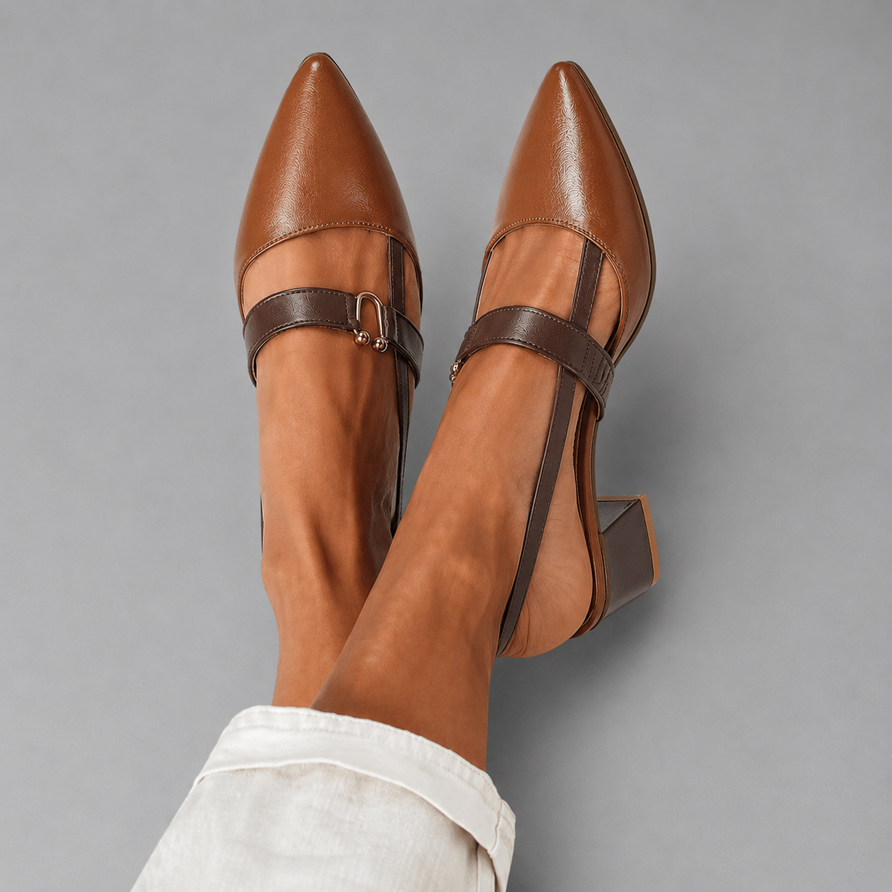Henley | Leather Slingback Heels