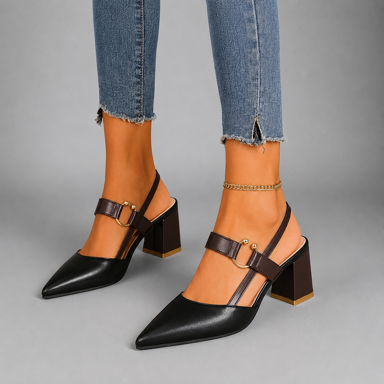 Henley | Leather Slingback Heels