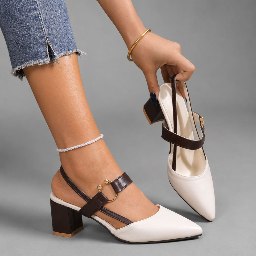 Henley | Leather Slingback Heels