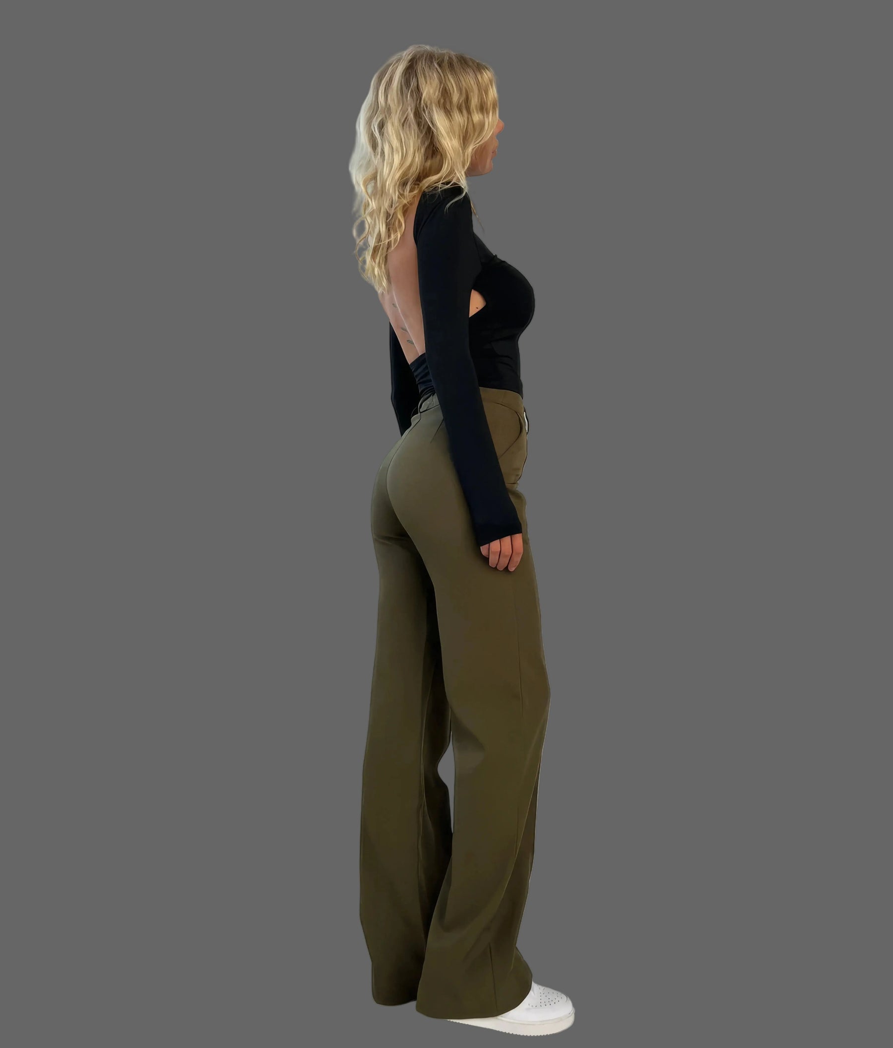 Classic High Waist Wide Leg Trousers with Tailored Fit