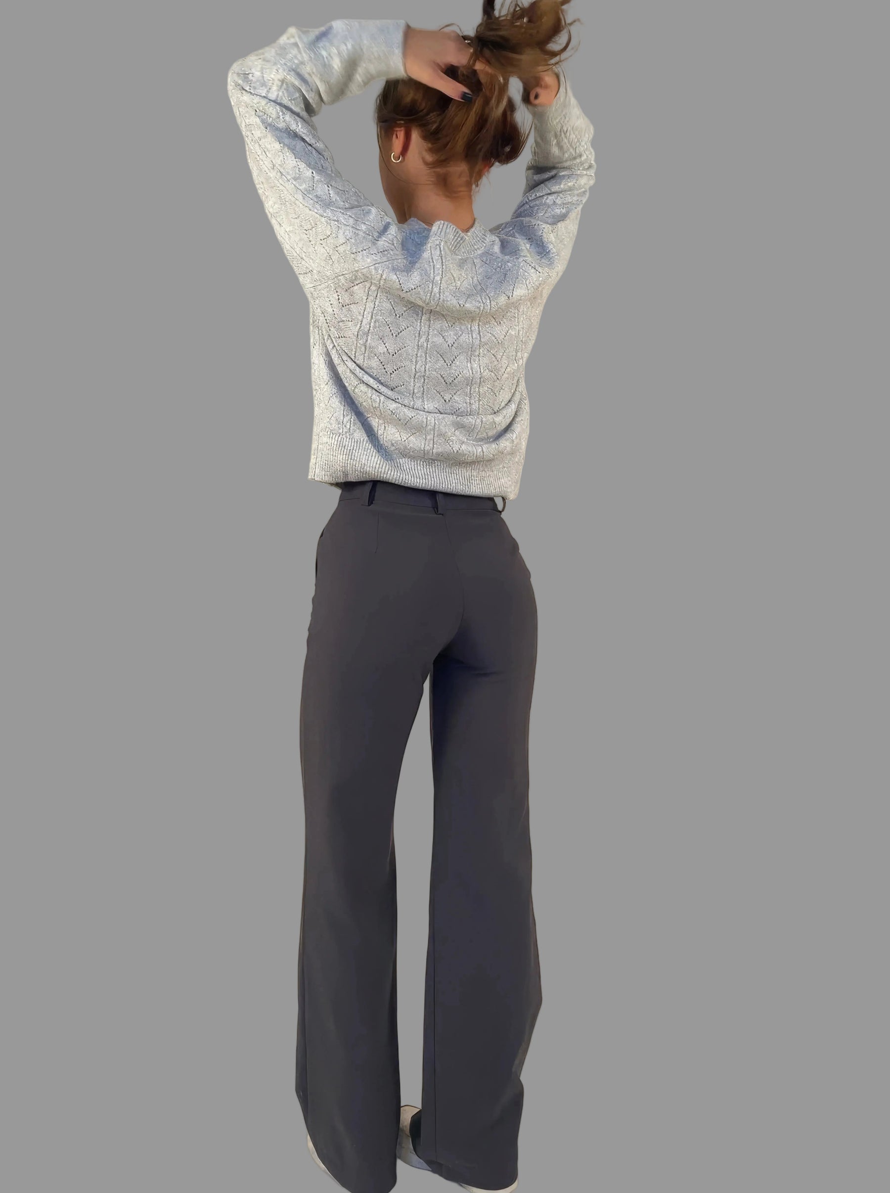 Classic High Waist Wide Leg Trousers with Tailored Fit