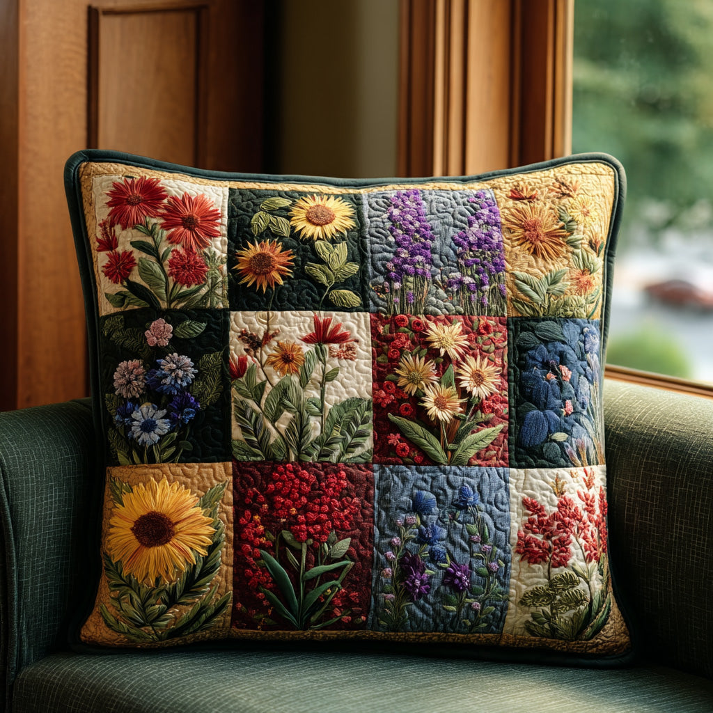 BLOOMPATCH | VINTAGE FLORAL PATCHWORK PRINTED CUSHION COVER