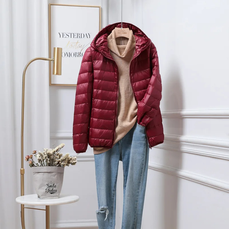 Cropped Hooded Lightweight Puffer Jacket