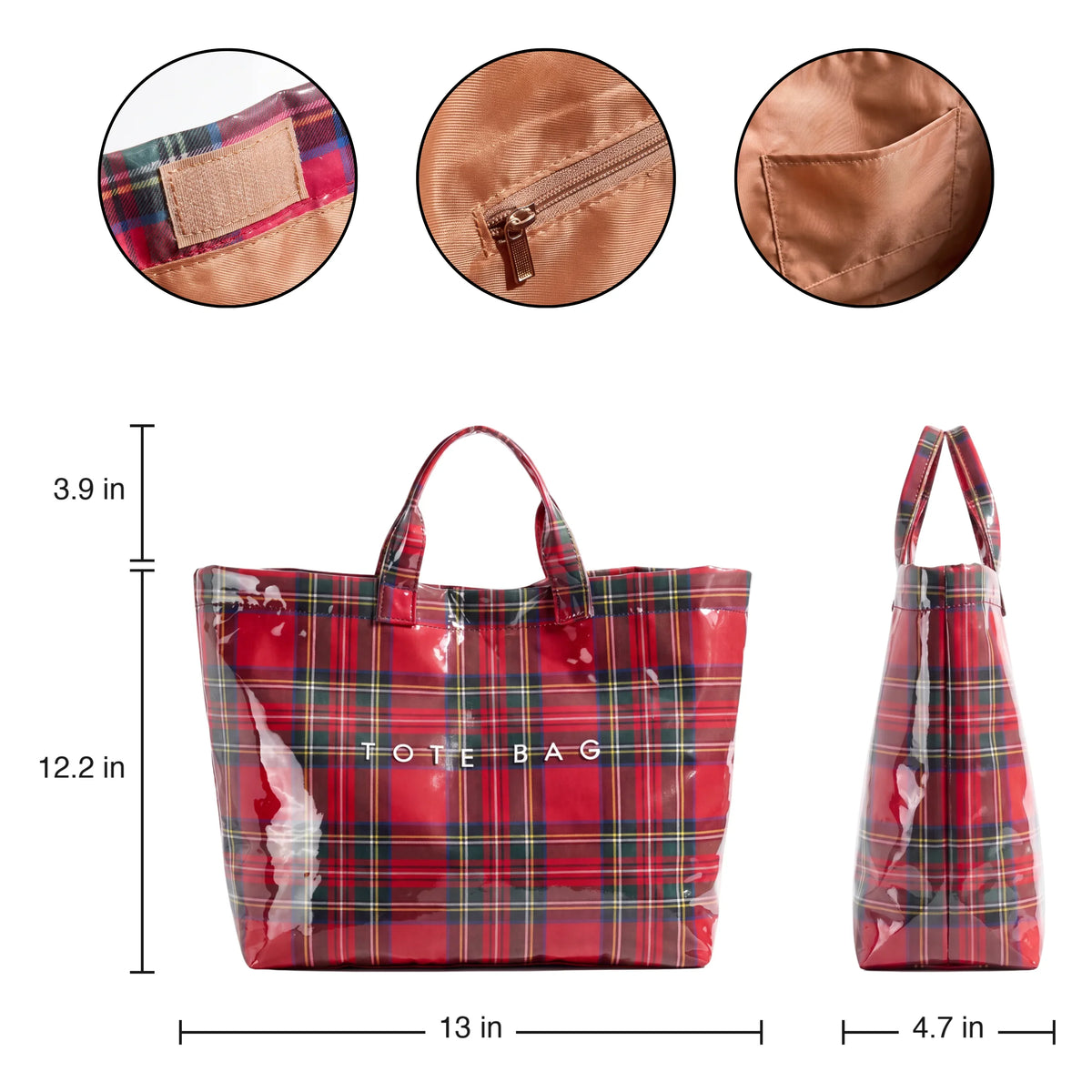 Holly – The Glossy Tartan Tote Bag