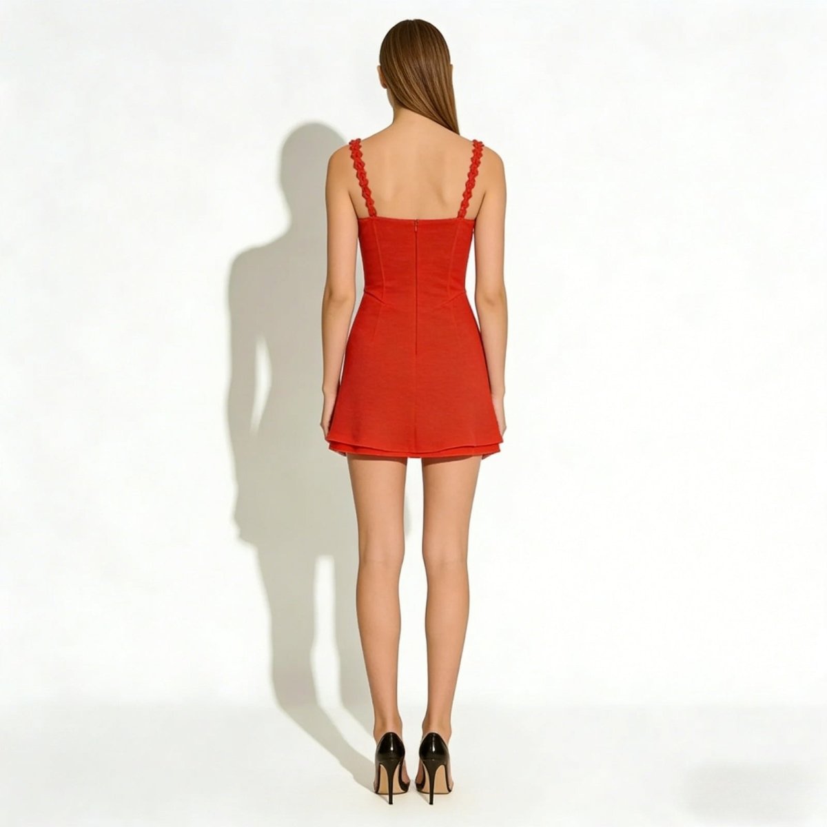 Elegant Mini Dress with Corset Bodice and Sweetheart Neckline