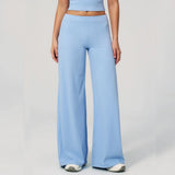 High Waist Wide Leg Trousers with Elasticated Waistband