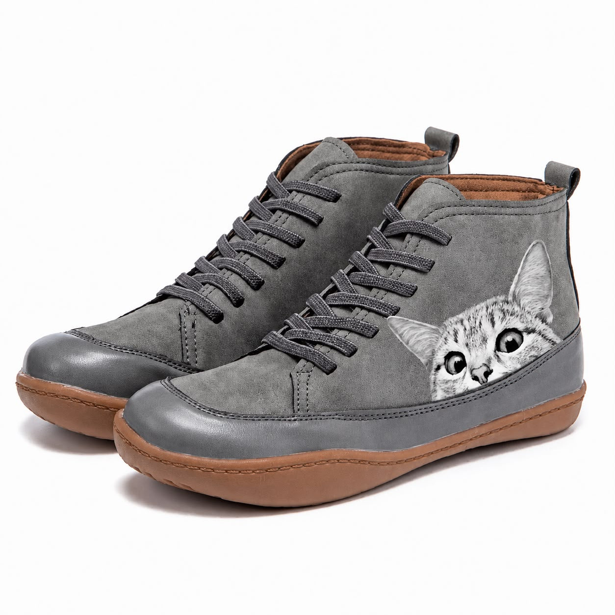 Kathy | Leather Ankle Boots For Cat Lovers