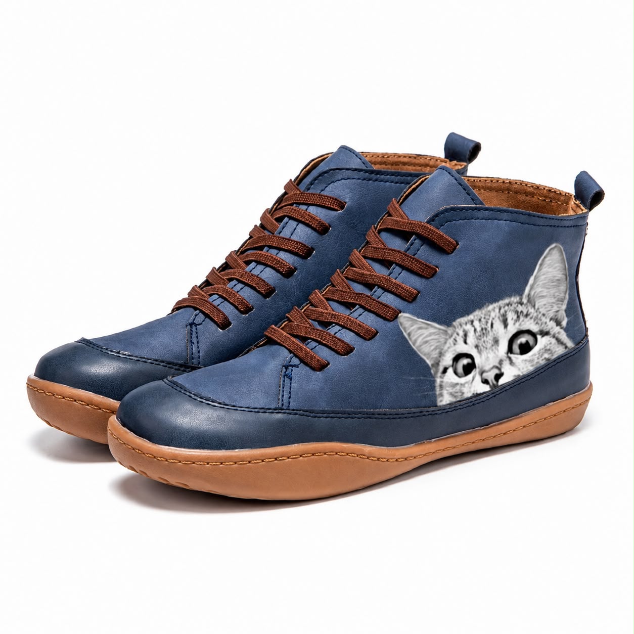 Kathy | Leather Ankle Boots For Cat Lovers