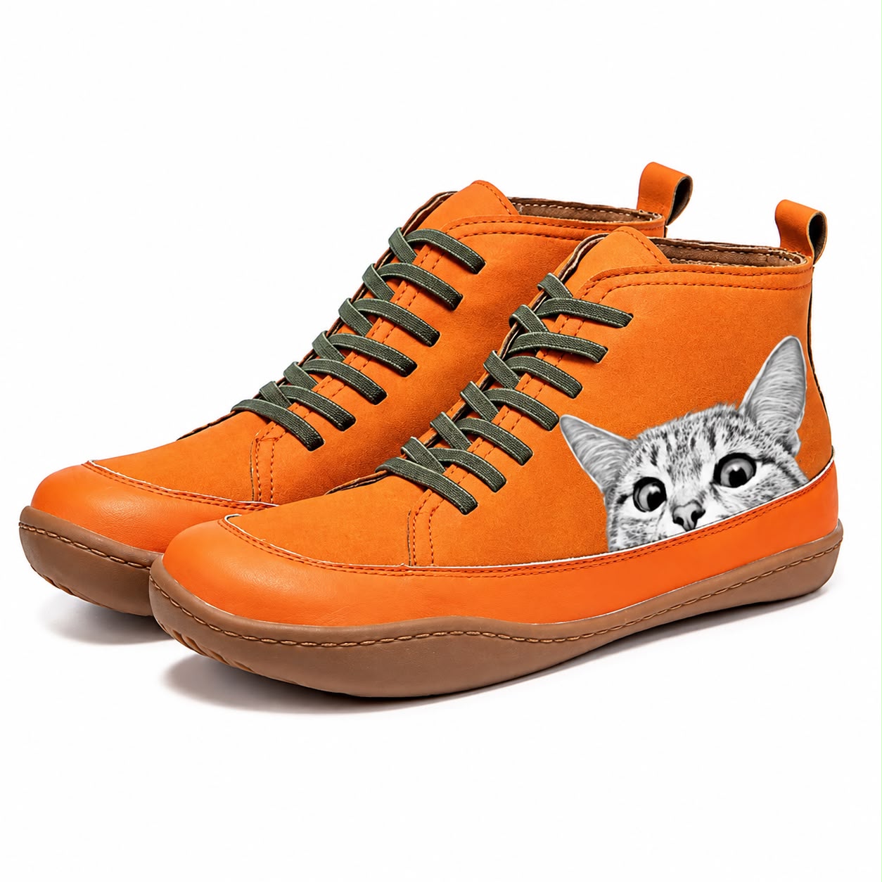 Kathy | Leather Ankle Boots For Cat Lovers