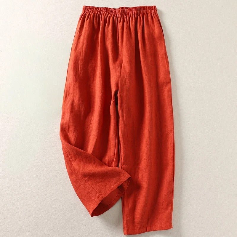Relaxed Linen Trousers with Elasticated Waist