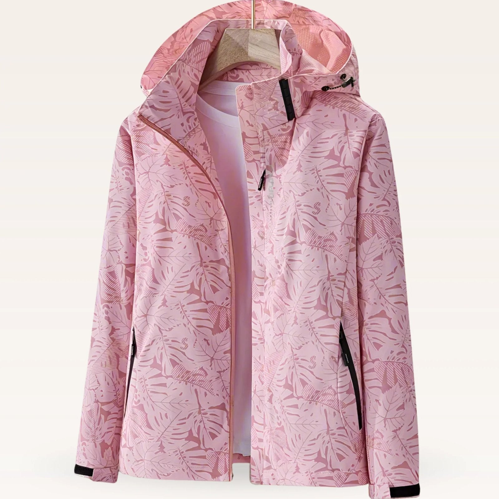 Lightweight Hooded Windbreaker Jacket with Zip Pockets