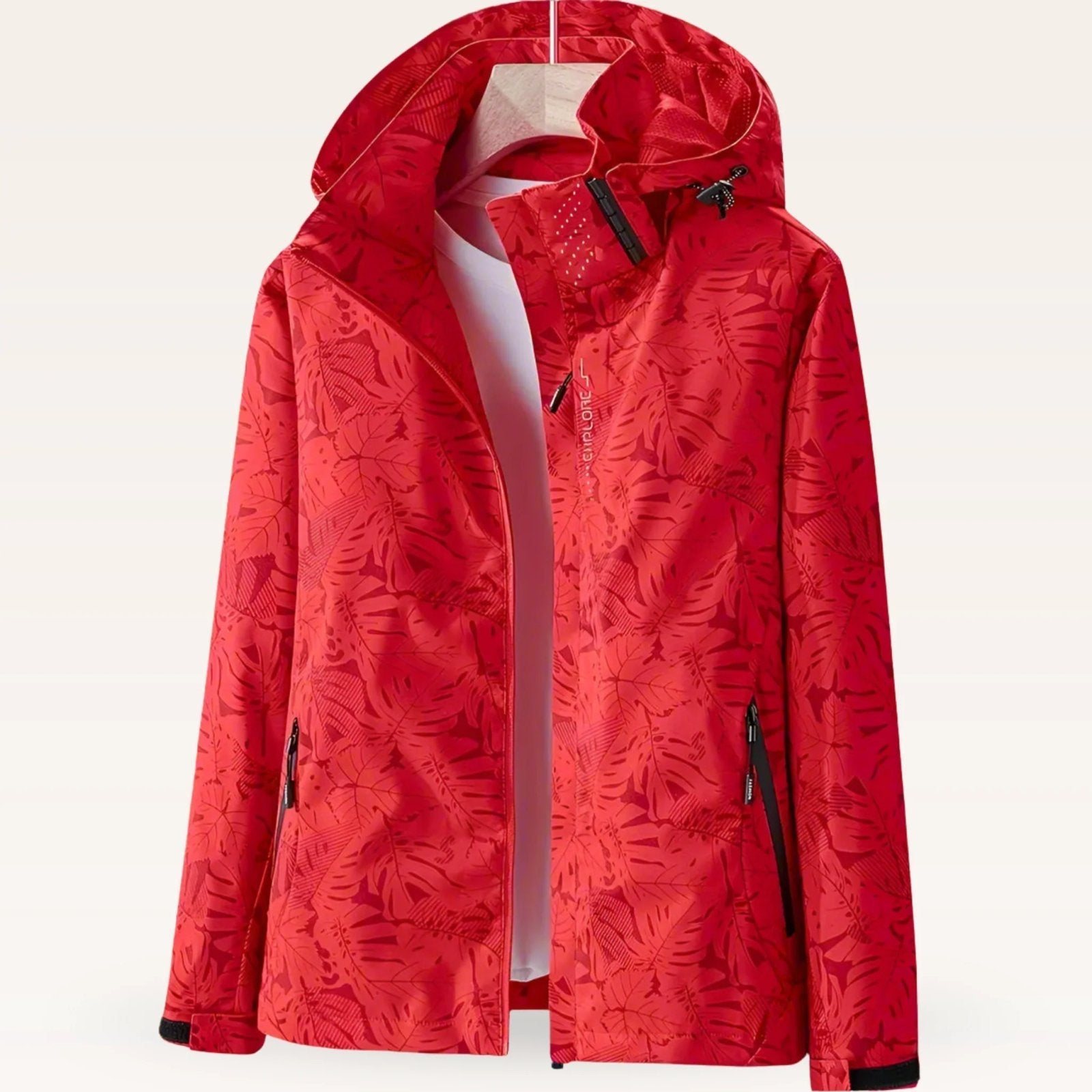 Lightweight Hooded Windbreaker Jacket with Zip Pockets