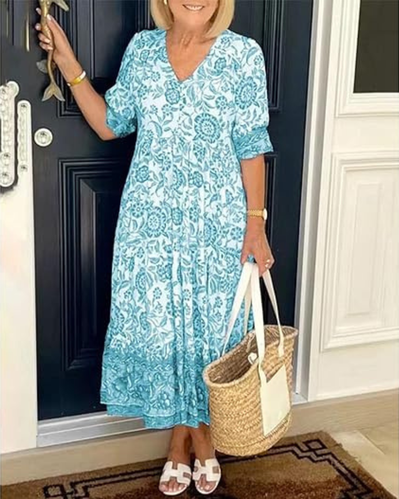 CAROLINE | ELEGANT AND AIRY FLORAL DRESS