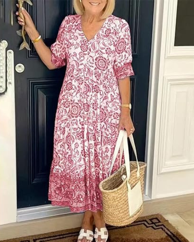 CAROLINE | ELEGANT AND AIRY FLORAL DRESS