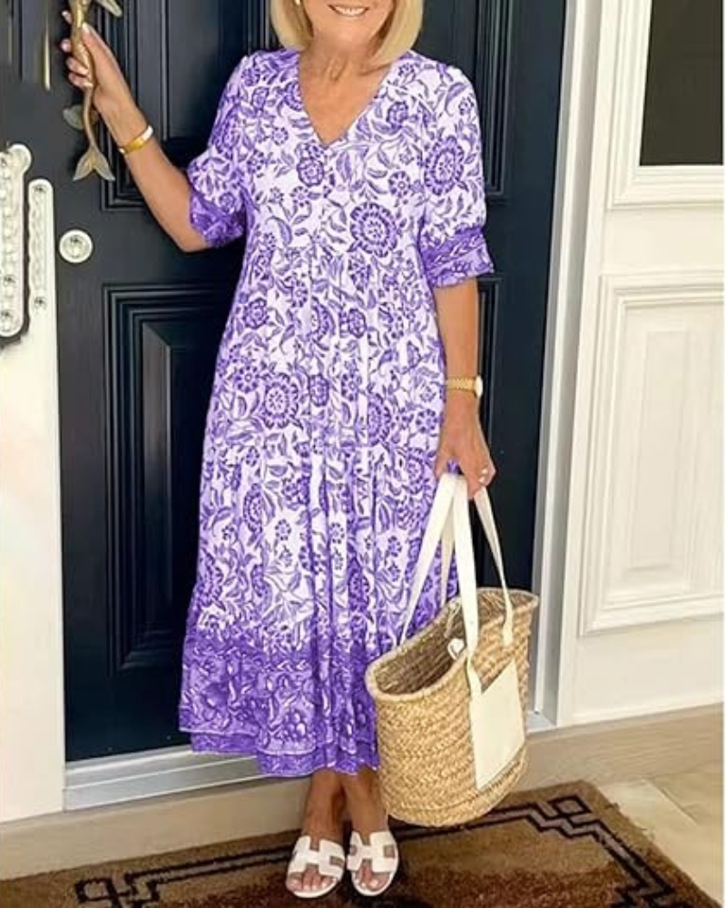 CAROLINE | ELEGANT AND AIRY FLORAL DRESS