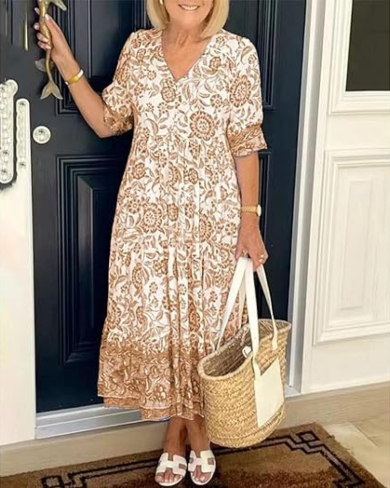 CAROLINE | ELEGANT AND AIRY FLORAL DRESS
