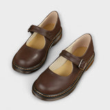Women's Classic Mary Jane Shoes with Buckle Strap