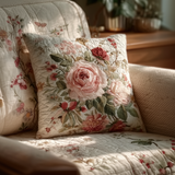 ROSEHAVEN | VINTAGE ROSE PRINTED CUSHION COVER
