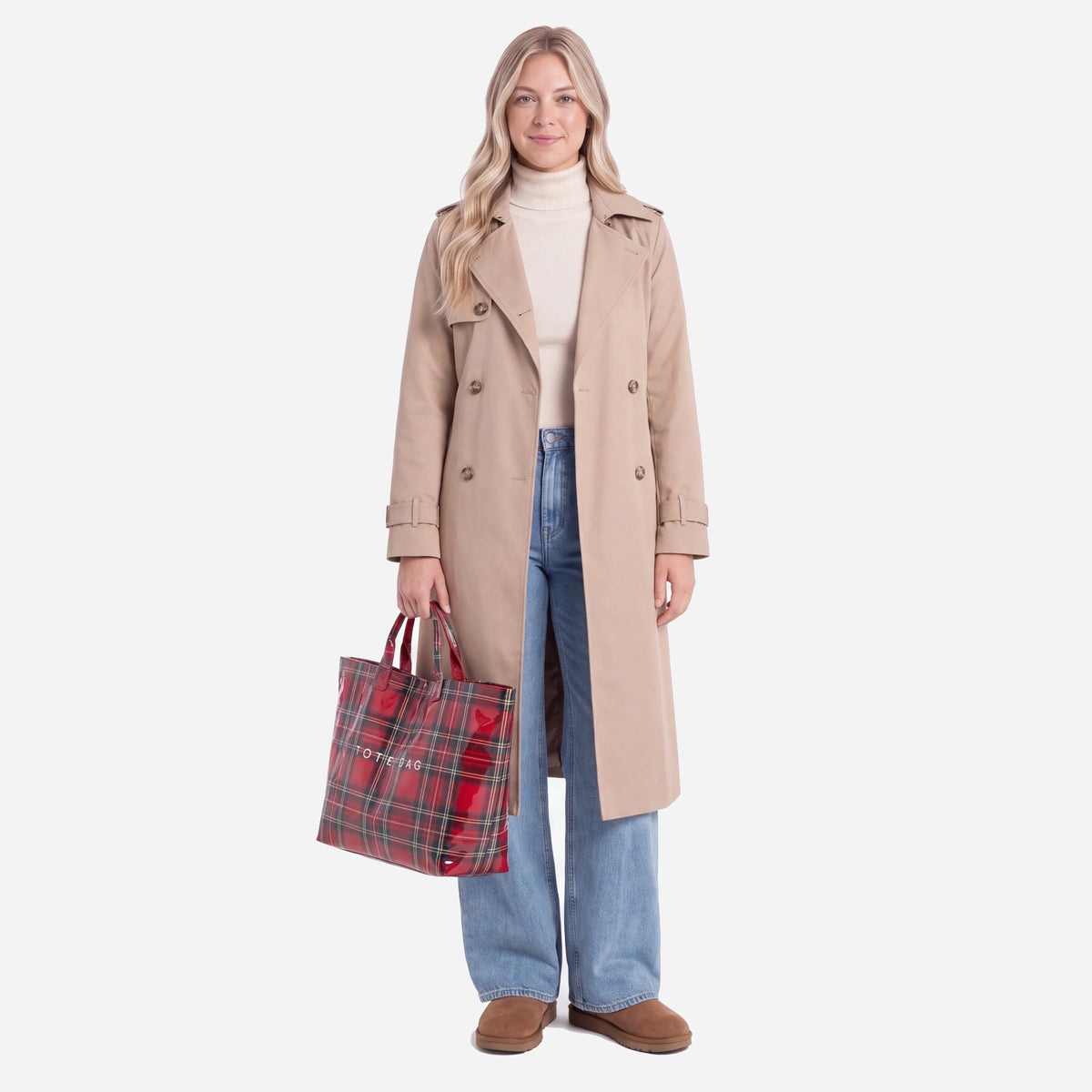 Holly – The Glossy Tartan Tote Bag