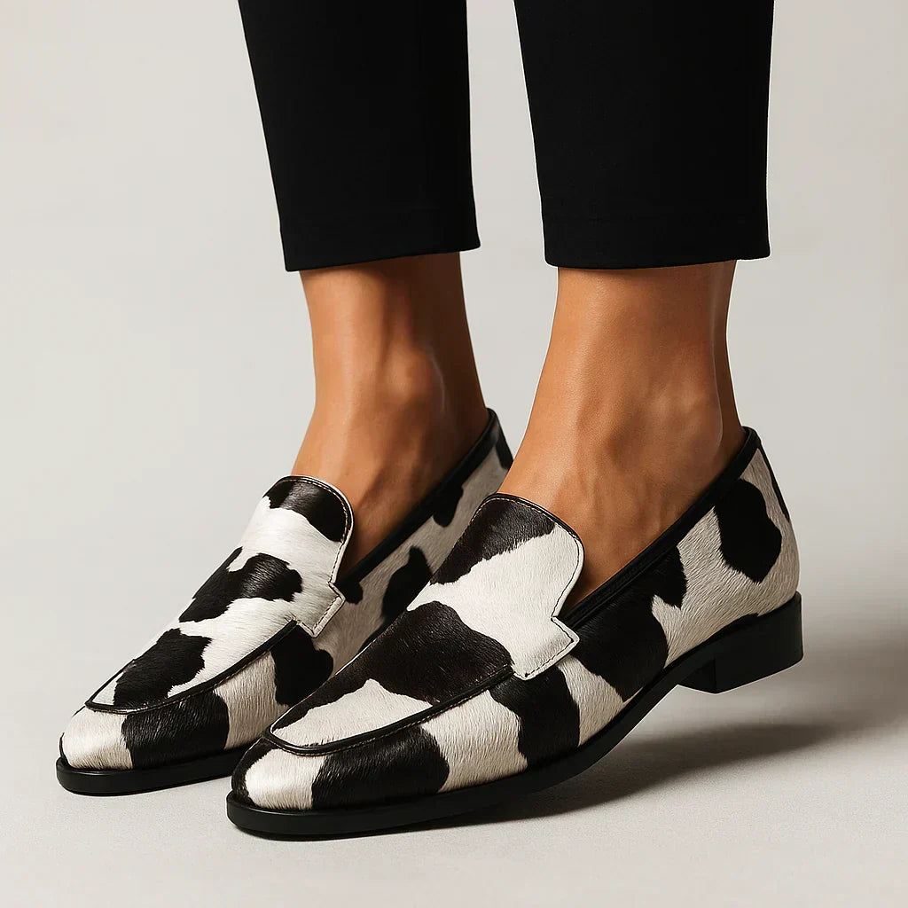 MELLE | Black & White Comfort Loafers