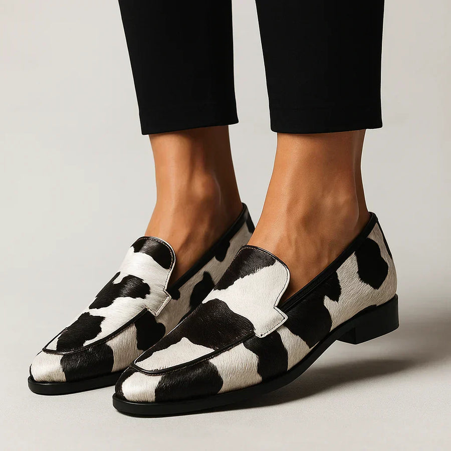 MELLE | Black & White Comfort Loafers
