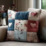 BLOSSOMHEART | VINTAGE FLORAL HEART PRINTED CUSHION COVER